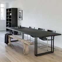 식탁 테이블 카페 북유럽 업소용 원목 회의, 120x60x75(데스크톱 5cm)