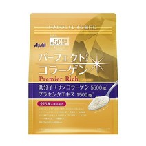 [Asahi][아사히] 퍼팩트 아스타 콜라겐 프리미엄리치 파우더타입 50일분 GOLD, 3팩, 378g(50일분)