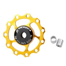 자전거롤러 MEROCA-자전거 뒷 변속기 자전거 롤러 들러 금속 베어링 11T MTB 로드 바이크 자키 휠 7/8, 15 Gold 11T