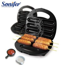 누룽지 기계 업소용 크로플 와플메이커 와플반죽 붕어빵 Sonifer-800W 전기 핫도그 철 스테인레스 스틸 플레이트 붙지 않는 아침 케이크 메이커 기계 220V, Sausage Make_AU, Sausage Make+AU
