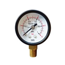 일반 압력계 A형 40파이 액체 소방 누수 측정 용접 이지 수도 시공 배관 공구 공사 동파 게, 20bar