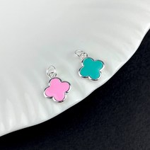 [DP3-002] 실버 부자재 에폭 클로버 펜던트 팔찌 목걸이만들기 악세사리 DIY 재료 silver 925