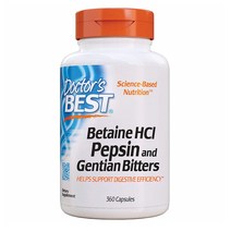 닥터스베스트 베타인HCL 650mg 360캡슐 펩신 용담뿌리 함유, 1개, 360정