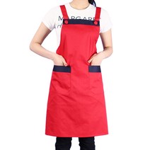 배색앞치마 시장 동대문 미술 서빙 포장마차 AE07, AE07 곤색