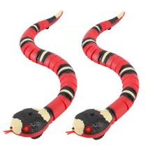 USB 충전식 스마트 센싱 인터랙티브 고양이 장난감 자동 전자 뱀 티저 놀이 개 애완 동물, 2 PACK