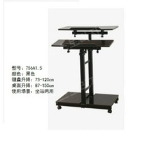 스탠딩책상 사무용 높이조절 책상 수동높이조절 테이블, 756A 블랙 1.5