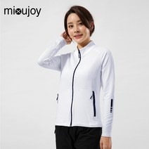 Mixujoy 여성 골프 요가 러닝 트레이닝 속건 바람막이 자켓, 블랙