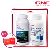 GNC [GNC] 멀티비타민(60) + 더블 오메가3 (60) 세트, 상세 설명 참조