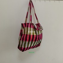 쇼핑백 장바구니 코스 명품 장가방 트코 바닥넓은 휴대용 롤업 대형 큰 미니 큰쇼핑백 51, 핑크 스트라이프, 수직 매체