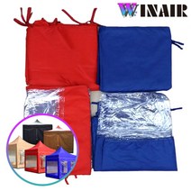 WINAIR 캐노피 천막 일반/투명 바람막이 1면, 바람막이 1면_투명지퍼, 4.5m, 블루