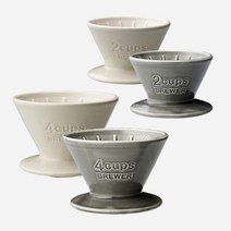 킨토 슬로우 커피 스타일 드리퍼 4컵 2color, 화이트