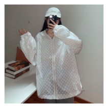 여성용 여름 바람막이 루즈핏 경량 후드집업 자외선방지 자켓 SSB2104045J