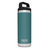 YETI Rambler 532ml(18온스) 병 진공 단열 스테인리스 스틸 TripleHaul 캡 클레이 451437, River Green