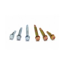 스틸하우스용 육각 양날피스 스크류볼트 황색 1봉 인테리어시공 화이버보드용, 14x110mm 100pcs
