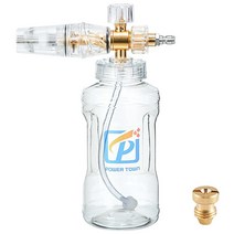 POWER TOWN 압력 세척기용 폼 캐논 추가 1.1mm 오리피스 노즐 0.6cm1/4인치 퀵 커넥터가 있는 스노우 랜스