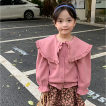 키즈 여아 가을 블라우스 빅카라 공주 데일리 등원룩 자매룩