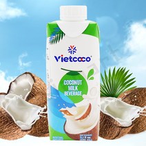베트남 음료 비엣코코 코코넛밀크 드링크 330ml 마시는 코코넛 밀크 음료 아시아마트, 1ea