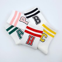 조은삭스 C-SOCKS 여성여자 편하게 신는 스포츠 어슬레져 컬러 이니셜 고무골지 중목양말, 핑크
