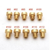Delorto bwm Motoforce 기화기 인젝터 노즐 크기 50200 용 6mm 5mm 스레드 오토바이 메인 제트 M6 M5 키트 10 개 팩, 90-112 (M5), 90-112 (M5)