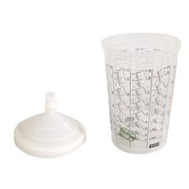 스프레이페인트 SATA 900 ML 스프레이건 다목적 페인트 플라스틱 포트 투명 혼합 컵 범용 노워시 건, 900ml, 03 10 PCS