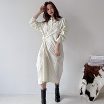 [다잇템] 여자 박스 주머니 논스판 롱슬리브 면원단 셔츠