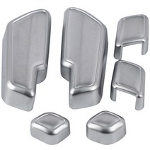 차량 부품 인테리어 튜닝 열쇠 공구 6pcs 크롬 자동차 도어 시트 조정 버튼 mercedes-benz e 클래스 w204 w205 w212 w218 x204 x166 c e, 은