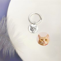 강아지인화 된 애완 동물 초상화 키 체인 그림 애호가 선물 지정, 03 Rose Gold_01 1 pendant