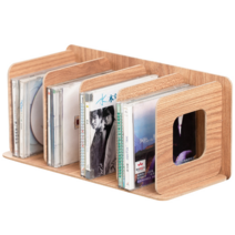 CD 꽂이 DVD 장 진열장 정리대 수납 장식장 보관함, 카멜 브라운