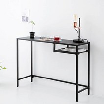 게이밍책상 일자형테이블 원룸책상 컴퓨터 조립형 책상, 화이트