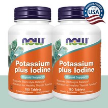 나우푸드 아이오딘화 칼륨 요오드화 알긴산나트륨 180정 24주분, 2개