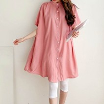 브리스살롱 (bs2386) 여름 데일리웨어 루즈핏 셔츠 원피스형 롱 남방