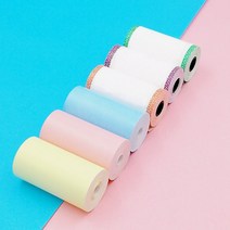 포토프린터 미니 프린터 어린이용 롤 인쇄 용지 즉석 카메라 열 라벨 자기 접착 스티커 노트 57mm, [03] 6pcs