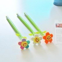 기타 바보사랑[올패턴]스마일 플라워 볼펜(3컬러), (3) 오렌지