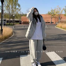 PADI 후드 집업 레터링 캐주얼 아우터