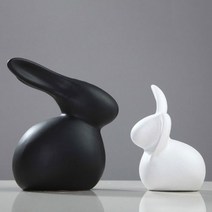 제이아울 해피홈 북유럽풍 인테리어 소품, 흑백토끼