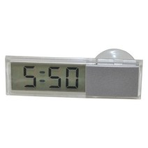 Car Thermometer LCD Digital Clock / Temperature Monitor with Sucker, 01 B