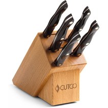 Cutco Gourmet Oak Block 전문 쉐프용 주방 칼 나이프 세트