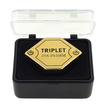 돋보기 확대경 블록렌즈20X 보석상 루페 돋보기 접이식 포켓 확대경 다이아몬드 식물 동전, 한개옵션0