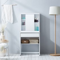 동서가구 이즈 퀸 600 수납 거울 화장대, 화이트