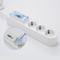 고용량 3구 멀티탭 과부하 차단기부착 5종 에어컨 전기코드 콘센트 4800W 국내생산, 1개, 1.5m
