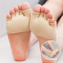 1 쌍 통기성 면화 5 발가락 쿠션 4 색 중족골 아픈 앞발 지원 스폰지 하프 안창 패드 마사지 발가락 양말