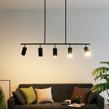 마이루체 밀로 5등 팬던트 LED 식탁등 주방등 카페조명 샹들리에 펜던트조명 빈티지 국내산, LED GU10 5W 전구색 (노란빛) x 5개