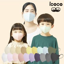 [아이코코유아마스크10매] 아이코코 초이스 컬렉션 새부리형 마스크 KF94, 대형, 블랙 10매