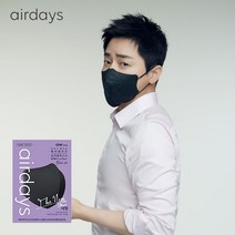 에어데이즈 KF94 새부리형 보건용 프리미엄 마스크 더뉴 대형플러스, 블랙, 60매