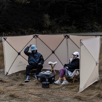 캠핑 윈드 스토퍼 방풍 바람막이 접이식 야외, 5-8인용 캠핑 인클로저(블랙)