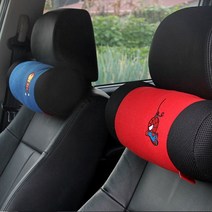 마블 원형 차량용 목쿠션 1+1 목베게 차박 캠핑 MARVEL, 아이언맨 블루(2p)