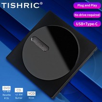 비디오플레이어 TISHRIC 외장 광학 드라이브 USB 30 C 타입 케이블 CD DVD 플레이어 버너 리더 라이터 RW CDR CDROM DVDROM 데스크탑 노트북용, 1.USB30 TYPEC