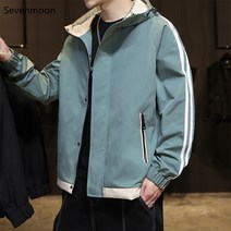 Sevenmoon 여름남자 데일리 경박스럽다 오버핏 간략하다 도안 재킷 코트