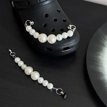 새로운 신발 버클 진주 해골 머리 ins 조수 펑크 바람 구멍 신발 액세서리 체인 액세서리 diy 힙합 신발 체인