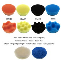 21pcs 3" Inch 80mm Car Polisher Pad Buffer Waxing Sponge Set Abrasive Disc Sandpaper, 02 2 Set_01 75mm